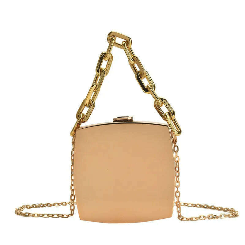 Box Small Bags for Women 2022 New Fashion Chain Purses and Handbags Mirror Square Shoulder Bag Woman High Quality Crossbody Bags - KIMLUD