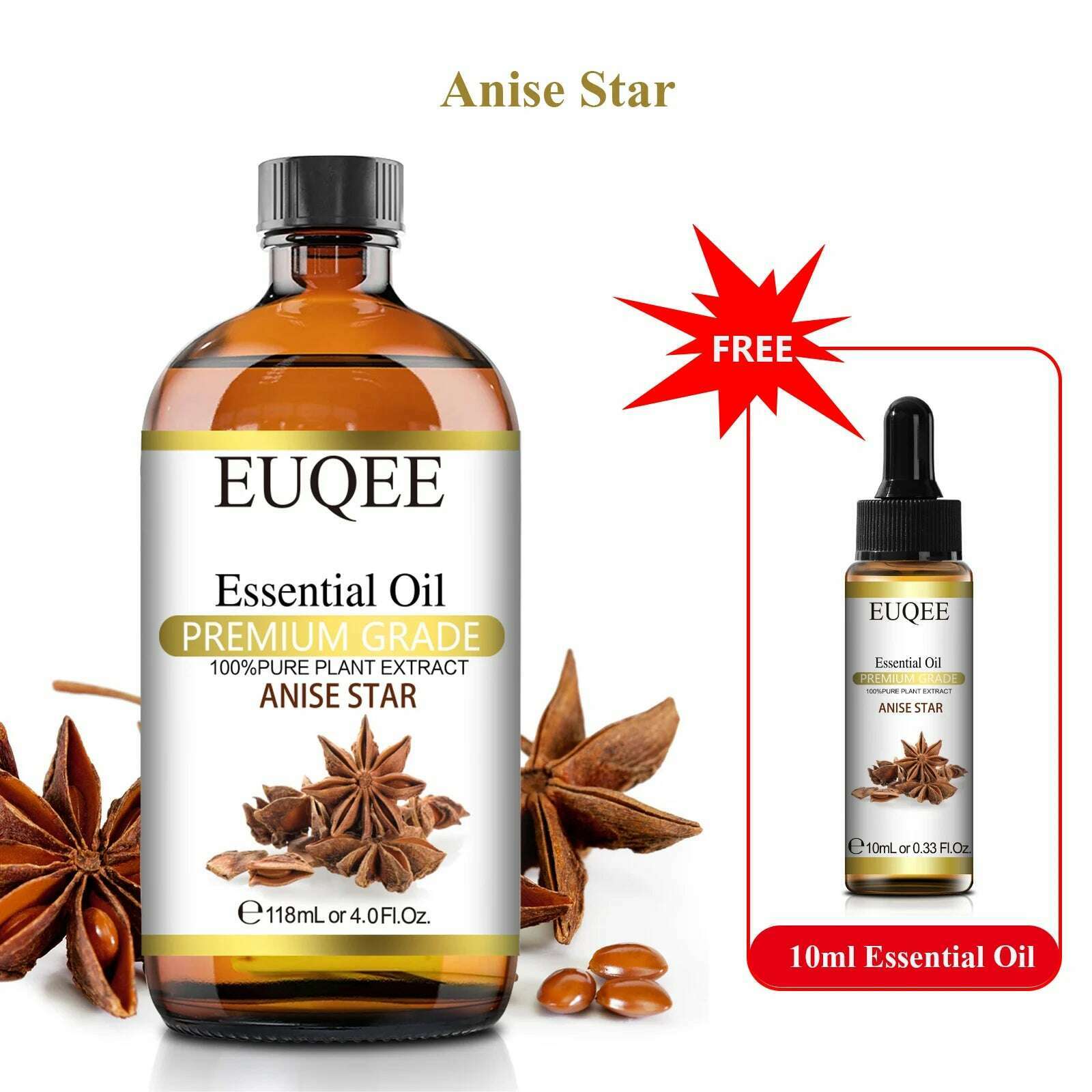 Buy 118ml Essential Oil Get 10ml Free 100% Pure and Natural Essential Oil with Dropper for Aromatherapy Diffuser Massage DIY - KIMLUD