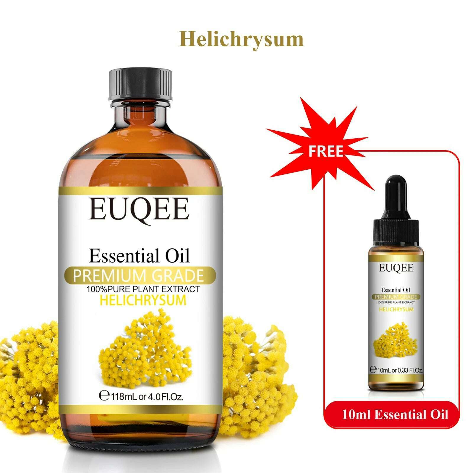 Buy 118ml Essential Oil Get 10ml Free 100% Pure and Natural Essential Oil with Dropper for Aromatherapy Diffuser Massage DIY - KIMLUD