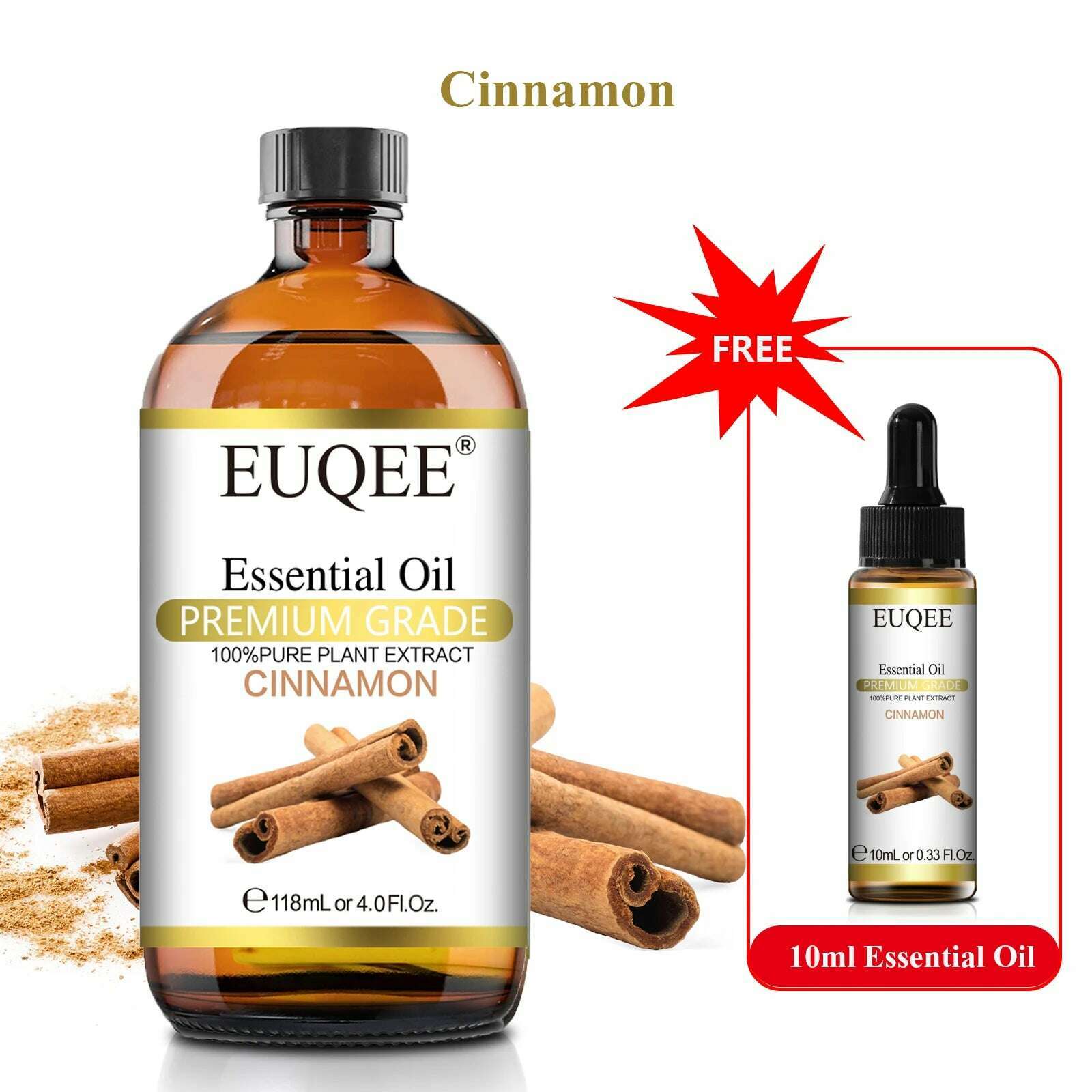 Buy 118ml Essential Oil Get 10ml Free 100% Pure and Natural Essential Oil with Dropper for Aromatherapy Diffuser Massage DIY - KIMLUD