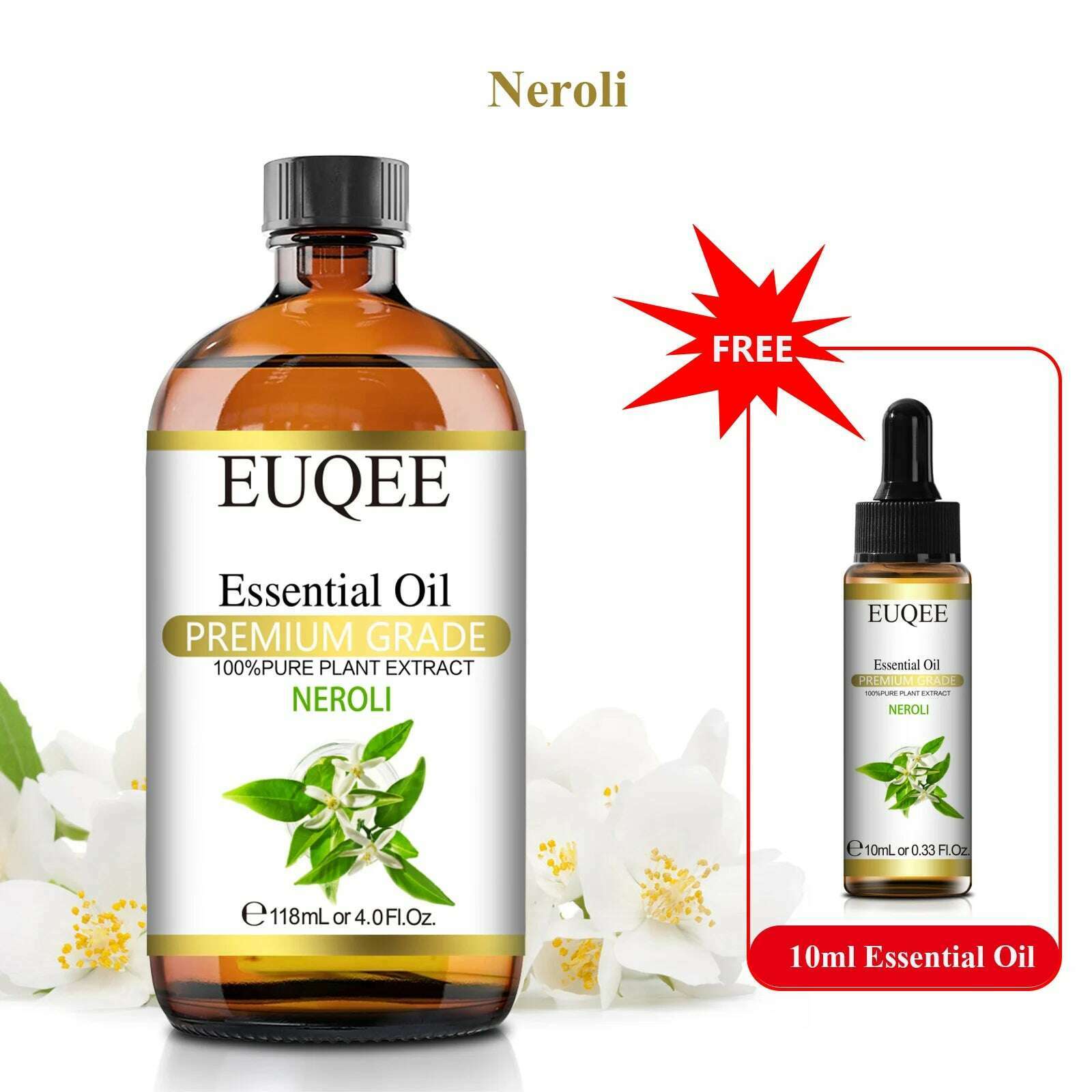 Buy 118ml Essential Oil Get 10ml Free 100% Pure and Natural Essential Oil with Dropper for Aromatherapy Diffuser Massage DIY - KIMLUD