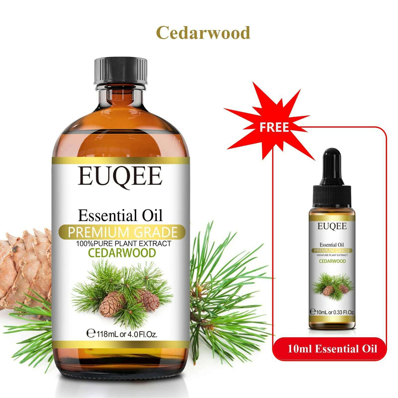 Buy 118ml Essential Oil Get 10ml Free 100% Pure and Natural Essential Oil with Dropper for Aromatherapy Diffuser Massage DIY - KIMLUD