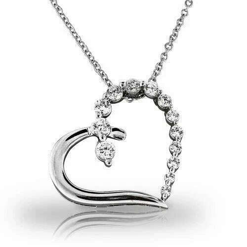 CAOSHI Delicate Exquisite Heart Necklaces for Women Stylish Bridal Wedding Jewelry Charming Crystal Pendant Trendy Accessories - KIMLUD