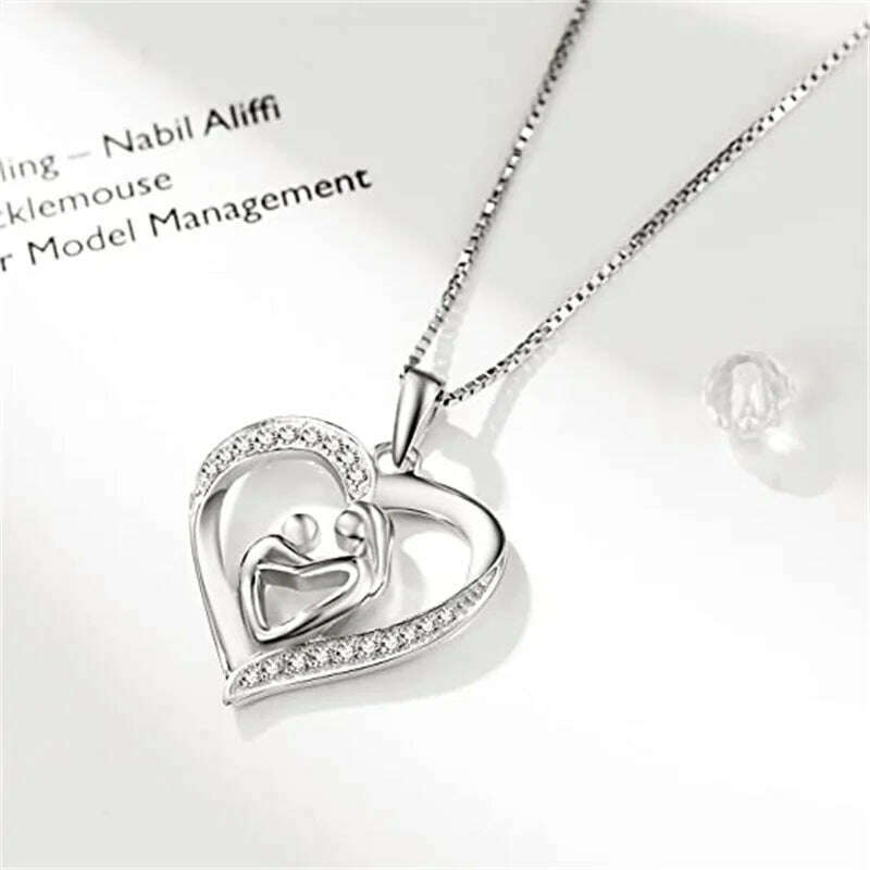 CAOSHI Hollow-out Design Heart Necklace Exquisite Elegant Women Charming Love Pendant Aesthetic Wedding Accessories Chic Jewelry - KIMLUD