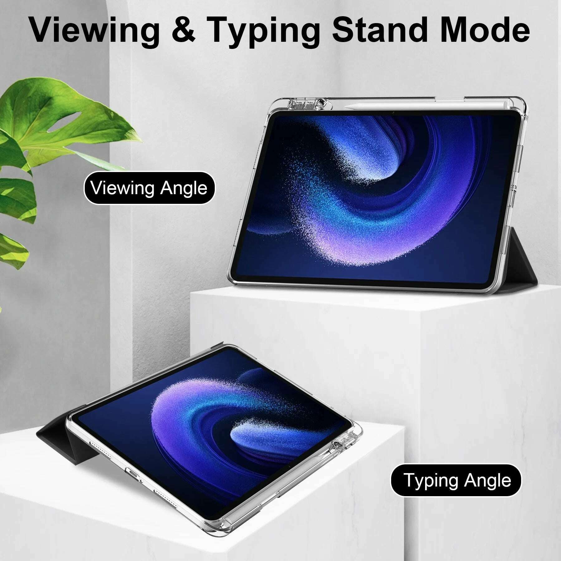 KIMLUD, Case for Xiaomi Mi Pad 5 Pro 11 MiPad 6 Pro 11 7 PRO 11.2 HD Transparent Case Redmi pad SE 11 PRO 12.1" with Awake / Sleep Cover, KIMLUD Womens Clothes