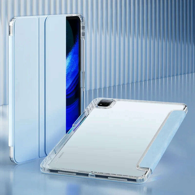 KIMLUD, Case for Xiaomi Mi Pad 5 Pro 11 MiPad 6 Pro 11 7 PRO 11.2 HD Transparent Case Redmi pad SE 11 PRO 12.1" with Awake / Sleep Cover, Blue / Mipad 6 11 inch, KIMLUD APPAREL - Womens Clothes