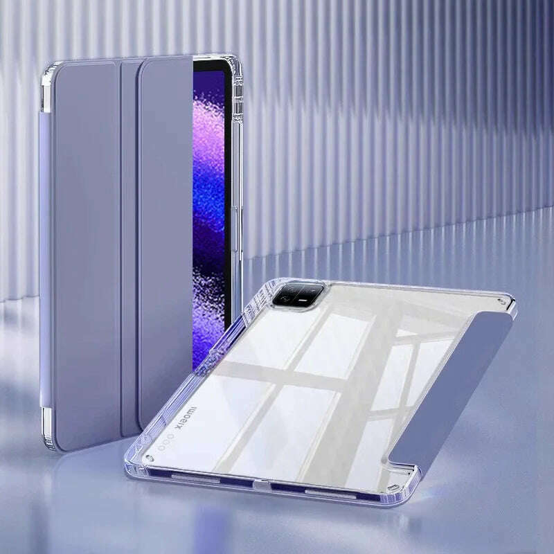 KIMLUD, Case for Xiaomi Mi Pad 5 Pro 11 MiPad 6 Pro 11 7 PRO 11.2 HD Transparent Case Redmi pad SE 11 PRO 12.1" with Awake / Sleep Cover, as picture / Redmi pad PRO 12.1, KIMLUD APPAREL - Womens Clothes