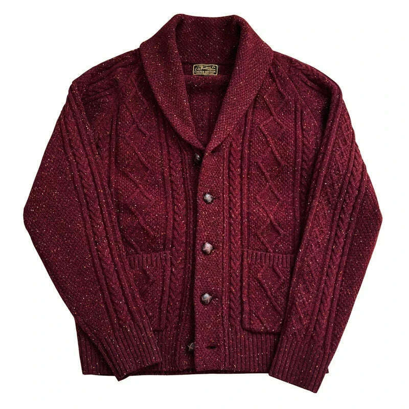 CDS570 Cidu Super Top Quality Heavy Thick 550GSM Jumper Big Flexible 100% Merino Wool & Italy Leather Warm Pullover - KIMLUD