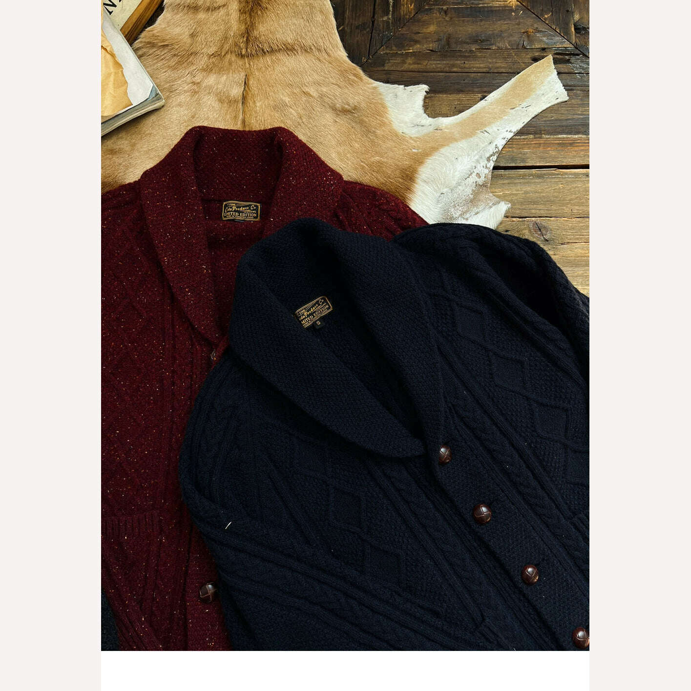 CDS570 Cidu Super Top Quality Heavy Thick 550GSM Jumper Big Flexible 100% Merino Wool & Italy Leather Warm Pullover - KIMLUD