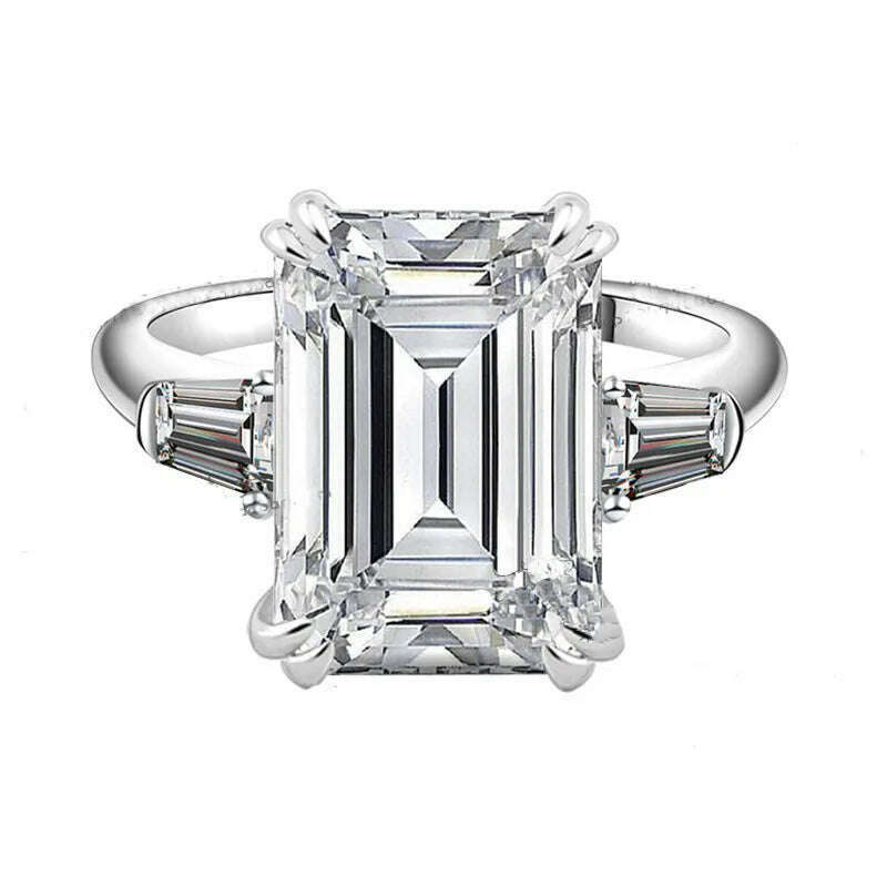 KIMLUD, choucong Luxury Promise Ring Real 925 sterling Silver AAAAA Sona cz Engagement Wedding band Rings For Women Fine Jewelry, 5 / 1, KIMLUD APPAREL - Womens Clothes