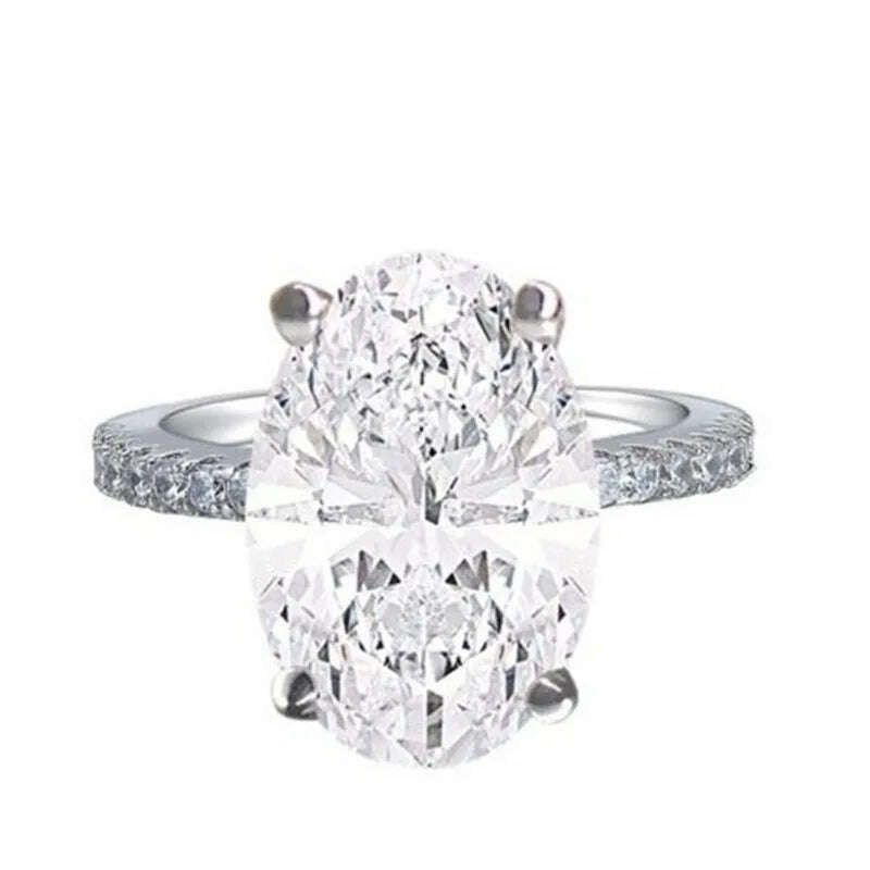 KIMLUD, choucong Luxury Promise Ring Real 925 sterling Silver AAAAA Sona cz Engagement Wedding band Rings For Women Fine Jewelry, 5 / 2, KIMLUD APPAREL - Womens Clothes