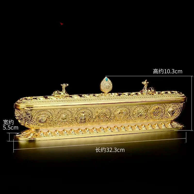 Copper Incense Stick Burner Antique Handmade Holder Zen Buddhist Tea House Home Office Decoration Crafts Ornaments - KIMLUD
