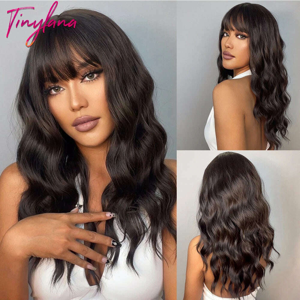 KIMLUD, Cosplay Ginger Orange Long Curly Synthetic Wigs with Bangs Deep Wave Lolita Hair for Women Halloween Party Daily Heat Resistant, LC039-1, KIMLUD APPAREL - Womens Clothes
