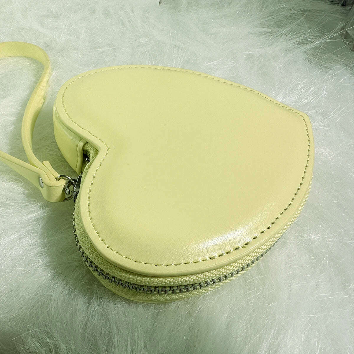 Cute Wallets for Women 2023 Fashion Wallet Card Coin PU Leather Purse with Zipper Girl Holder Lady Heart Shape Kawaii Clutch Bag - KIMLUD