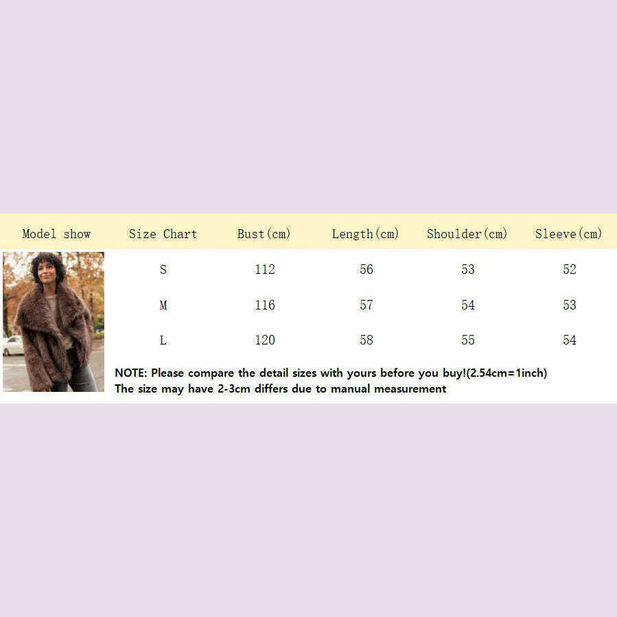 KIMLUD, Dark Brown Faux Fur Long Overcoat For Women Fashion Lapel Single Breasted Loose Fluffy Plush Warm Coat Winter Thicken Outerwear, KIMLUD Womens Clothes