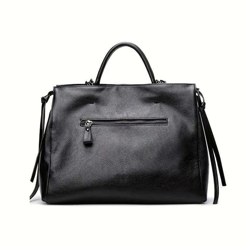 Designer Women's Handbag Luxury Crocodile Pattern Handbag Chain Women's Shoulder Bag Black Business Tote Bag - KIMLUD