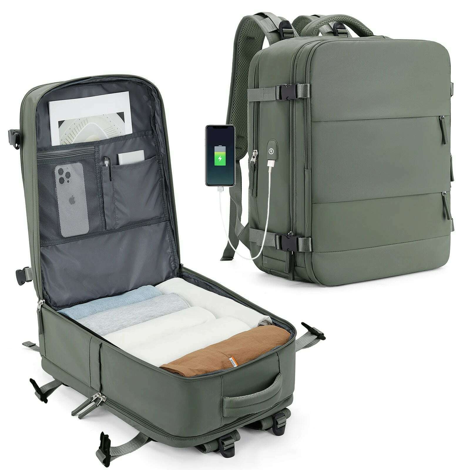 Easyjet Cabin Bag 45x36x20 Backpack, 40x20x25 Ryanair Carry-Ons, Women/Men Aeroplane Travel Backpack, Cabin Size Laptop Backpack - KIMLUD