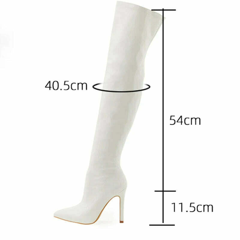 Eilyken Sexy Stiletto High Heels Women Over-the-Knee Boots Pointed Toe Strippers Ladies Shoes Pole Dancing Long Botas De Mujer - KIMLUD