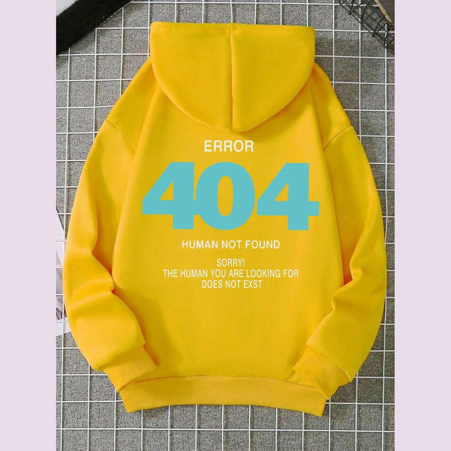 Error 404 Human Not Found sorry! Women's Hooded Fashion S-XXL Hoodies Fleece High Quality Sweatshirts Autumn Casual Sportswear - KIMLUD