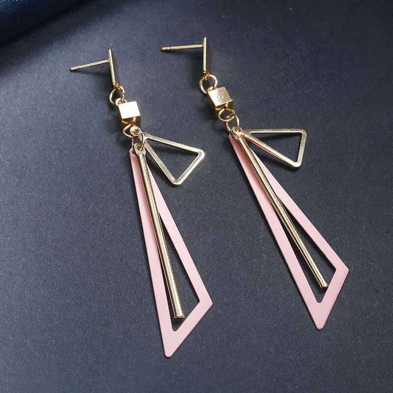 Exquisite Simulated Pearl Stud Earrings Fashion Long Statement Earrings for Womenn Party Wedding Female Jewelry Gift - KIMLUD