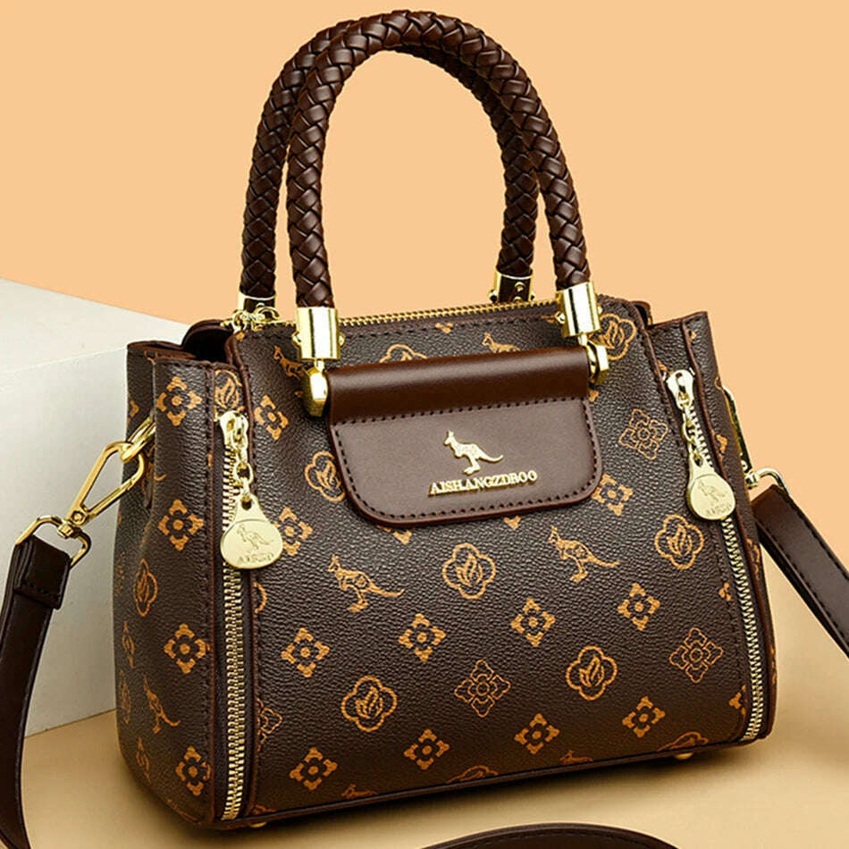 Fashion Crossbody Bags for Women Designer Ladies Purses and Handbags High-quality Soft Leather Women Shoulder Messenger Bags Sac - KIMLUD