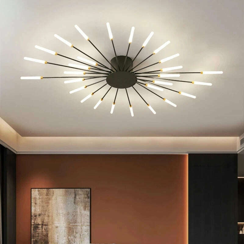 Firework Shape Ceiling Lamp New Led Aisle Light for Study Room Bedroom Foyer Kitchen Indoor Lighting Villa Apartment Chandelier - KIMLUD