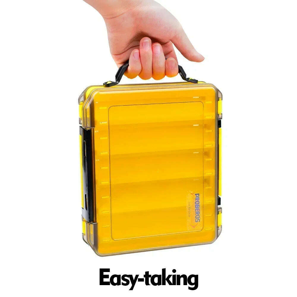 KIMLUD, Fishing Tackle Box Accessories Storage Box Double Sided Bait Lure Hook Waterproof Fishing Bait Gear Organizer Boxes, KIMLUD Womens Clothes
