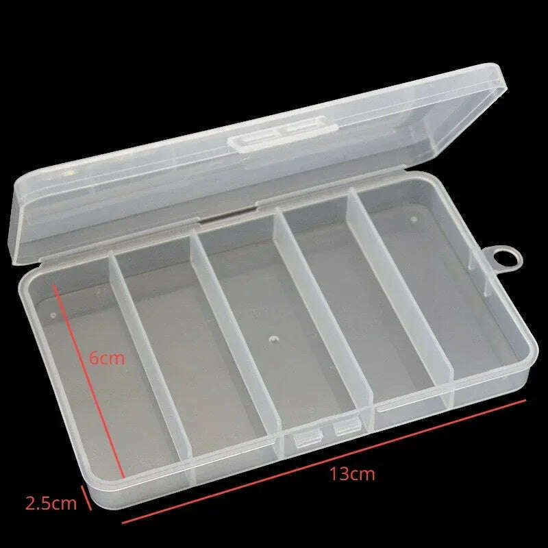 KIMLUD, Fishing Tackle Box Accessories Storage Box Double Sided Bait Lure Hook Waterproof Fishing Bait Gear Organizer Boxes, Transparent, KIMLUD APPAREL - Womens Clothes