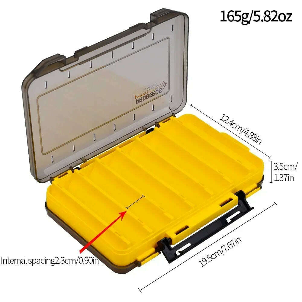 KIMLUD, Fishing Tackle Box Accessories Storage Box Double Sided Bait Lure Hook Waterproof Fishing Bait Gear Organizer Boxes, C-M, KIMLUD APPAREL - Womens Clothes