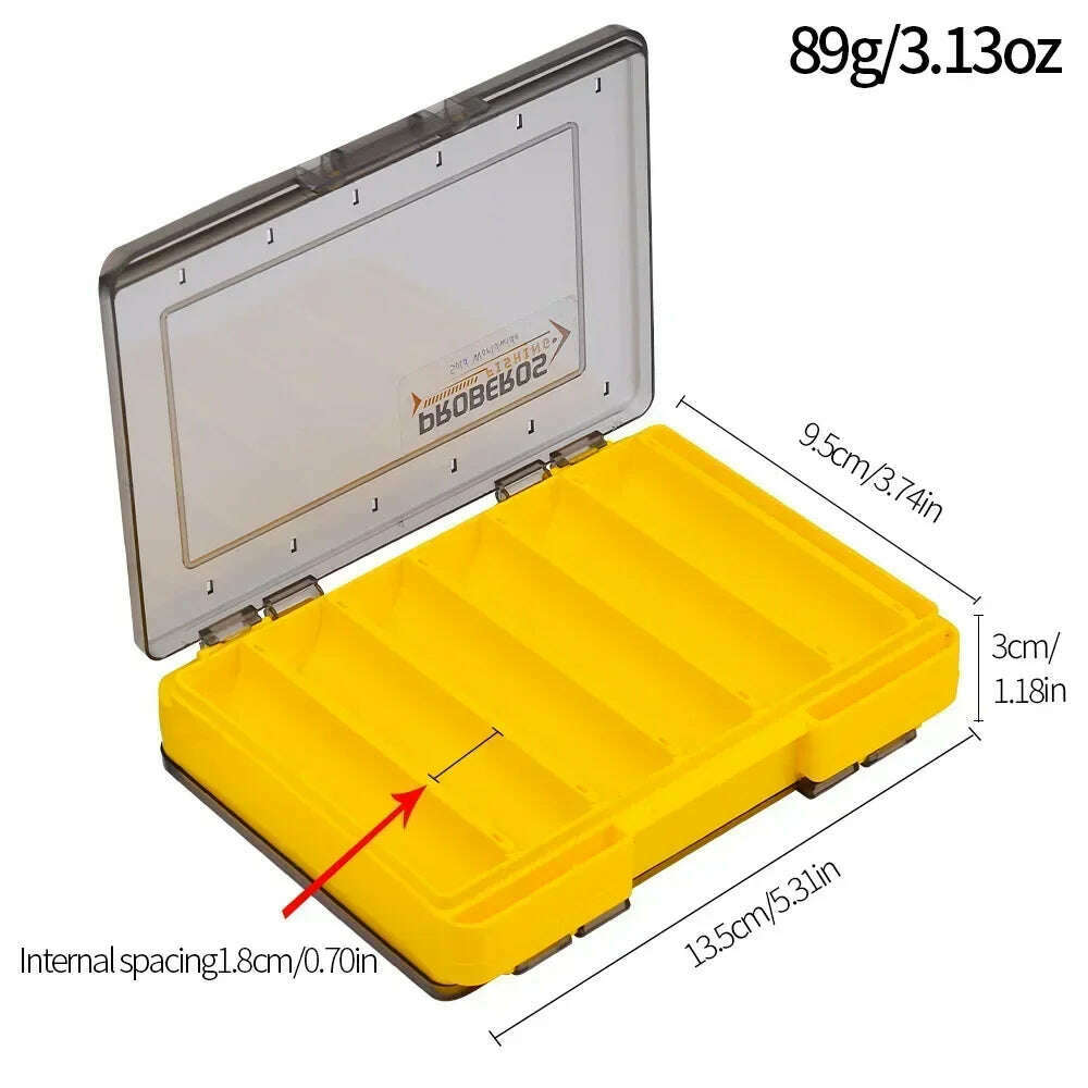 KIMLUD, Fishing Tackle Box Accessories Storage Box Double Sided Bait Lure Hook Waterproof Fishing Bait Gear Organizer Boxes, D-S, KIMLUD APPAREL - Womens Clothes