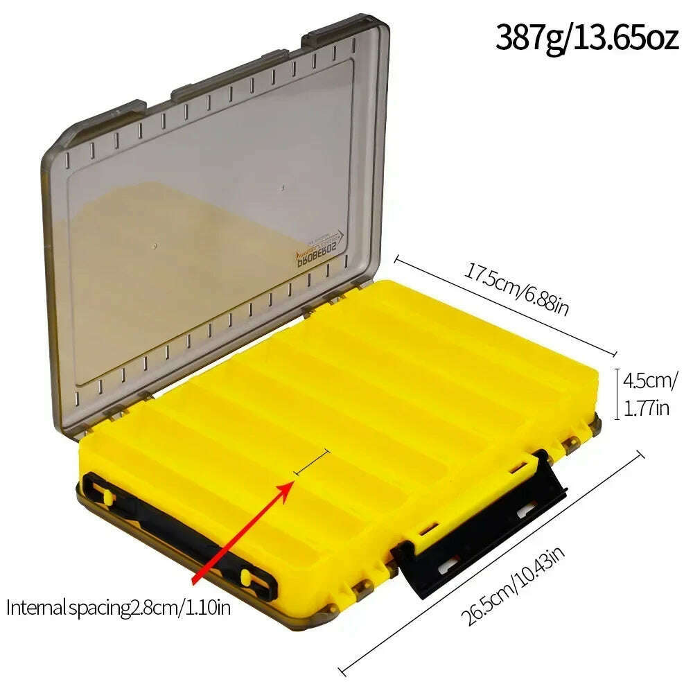 KIMLUD, Fishing Tackle Box Accessories Storage Box Double Sided Bait Lure Hook Waterproof Fishing Bait Gear Organizer Boxes, A-XL, KIMLUD APPAREL - Womens Clothes