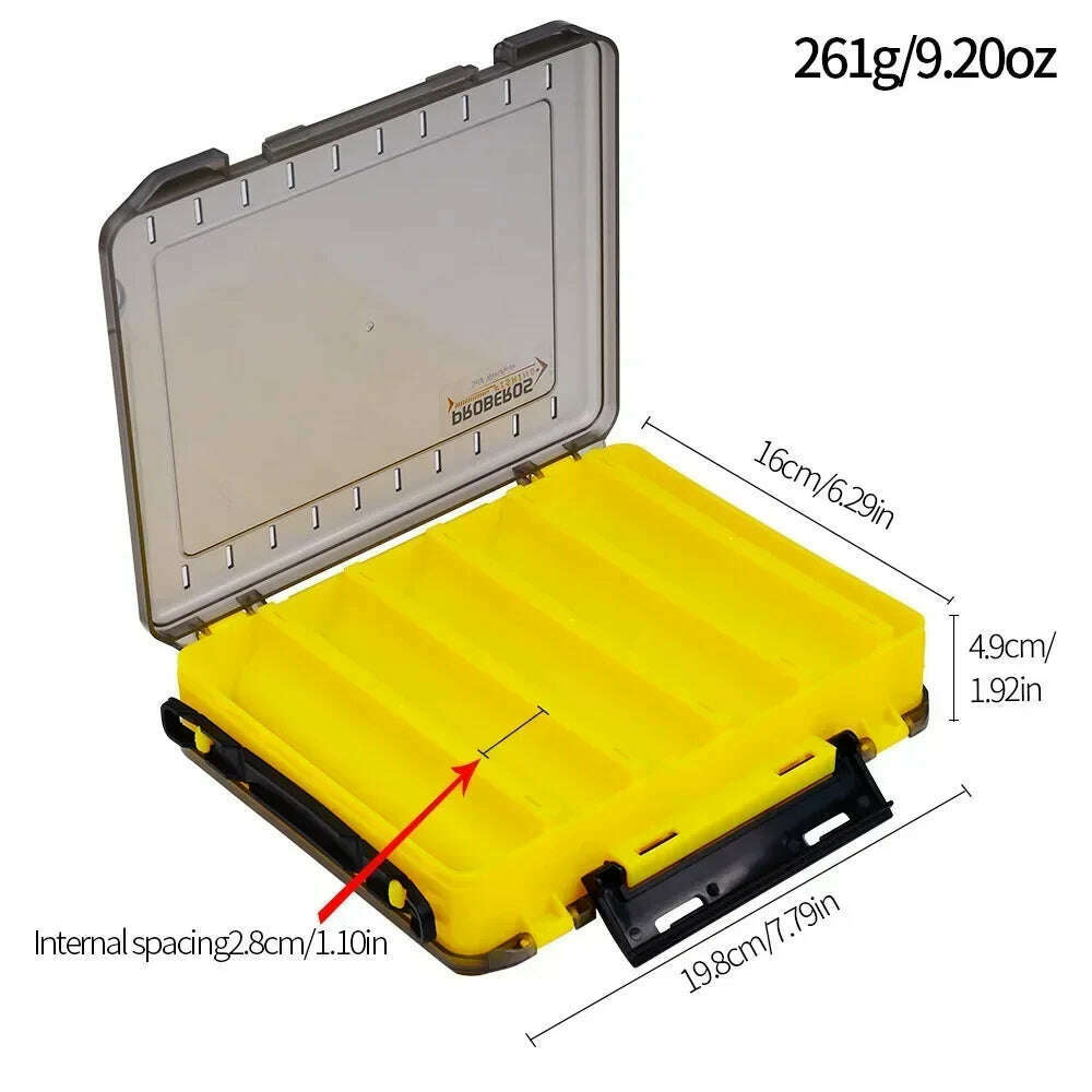 KIMLUD, Fishing Tackle Box Accessories Storage Box Double Sided Bait Lure Hook Waterproof Fishing Bait Gear Organizer Boxes, B-L, KIMLUD APPAREL - Womens Clothes