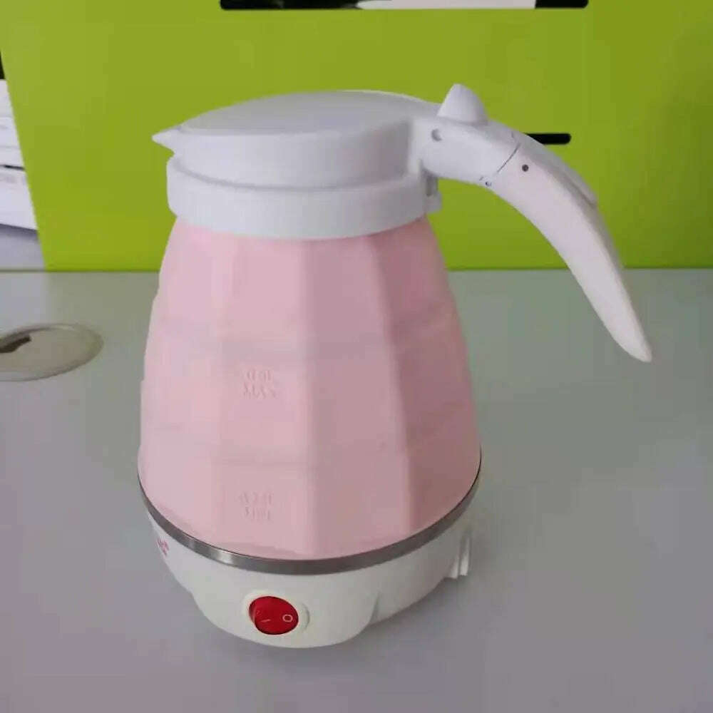 KIMLUD, Foldable And Portable Teapot Water Heater 0.6L 600W Electric Kettle For Travel And Home Tea Pot Water Kettle Silica Gel, Clear / AU, KIMLUD APPAREL - Womens Clothes