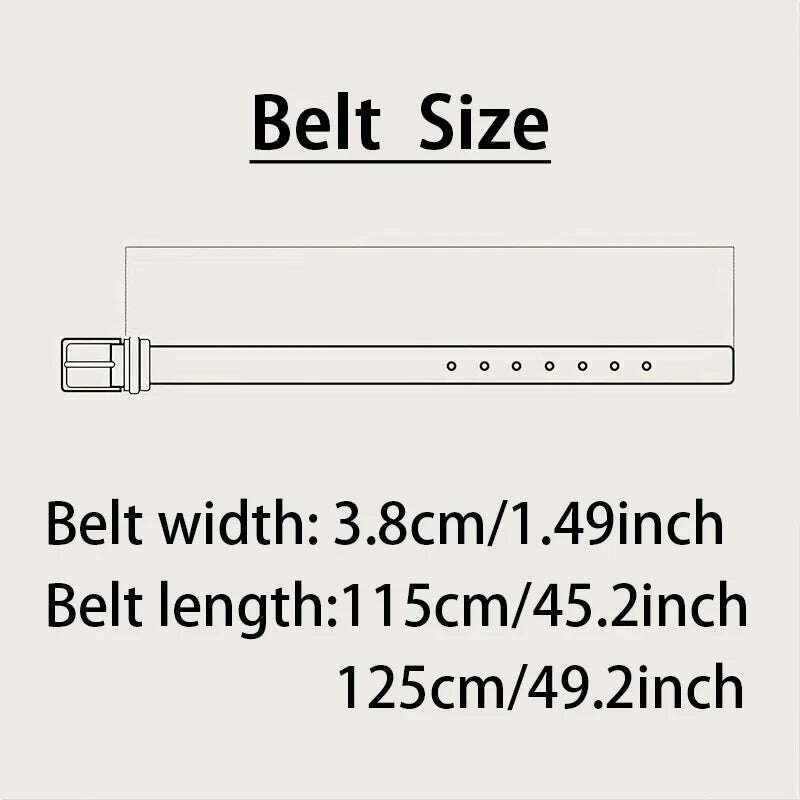 Genuine Leather For Men's High Quality Buckle Jeans Cowskin Casual Belts Business Cowboy Waistband Male Fashion Designer 2024New - KIMLUD