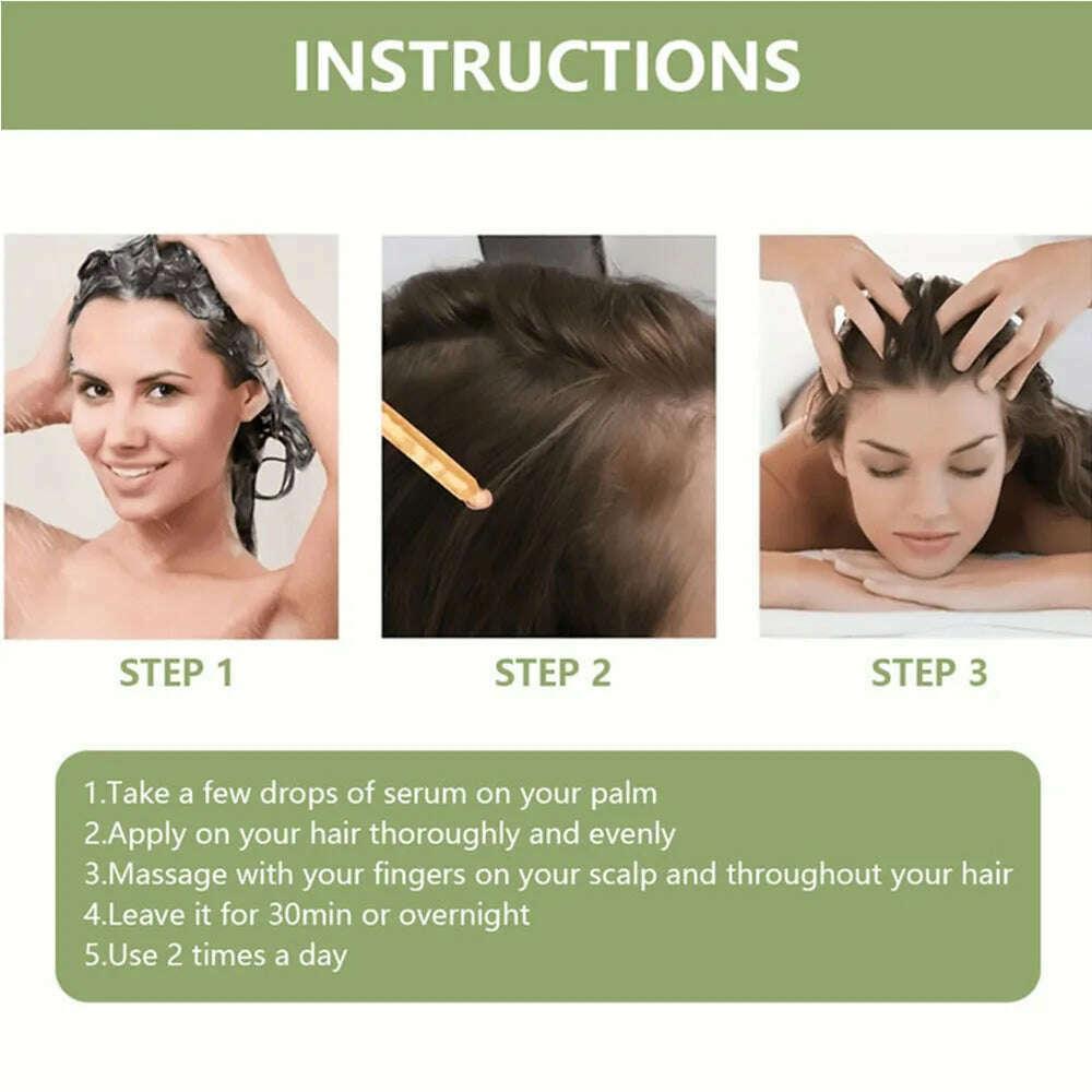 Hair Growth Essential Oil Rosemary Mint Hair Strengthening Oil Nourishing Treatment For Split Ends Dry Organics Hair Care Oil - KIMLUD