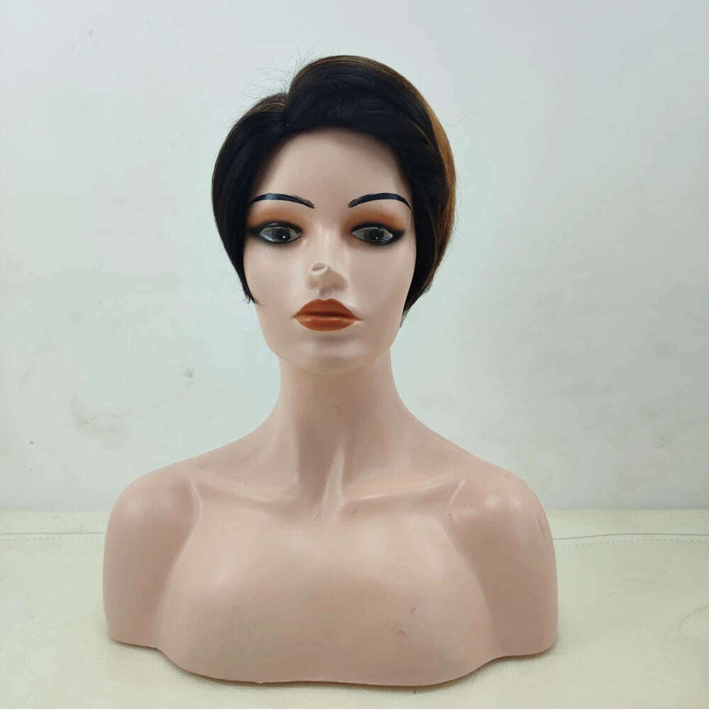 KIMLUD, HAIRJOY Synthetic Hair Short Straight Wig for African American Women, KIMLUD Womens Clothes