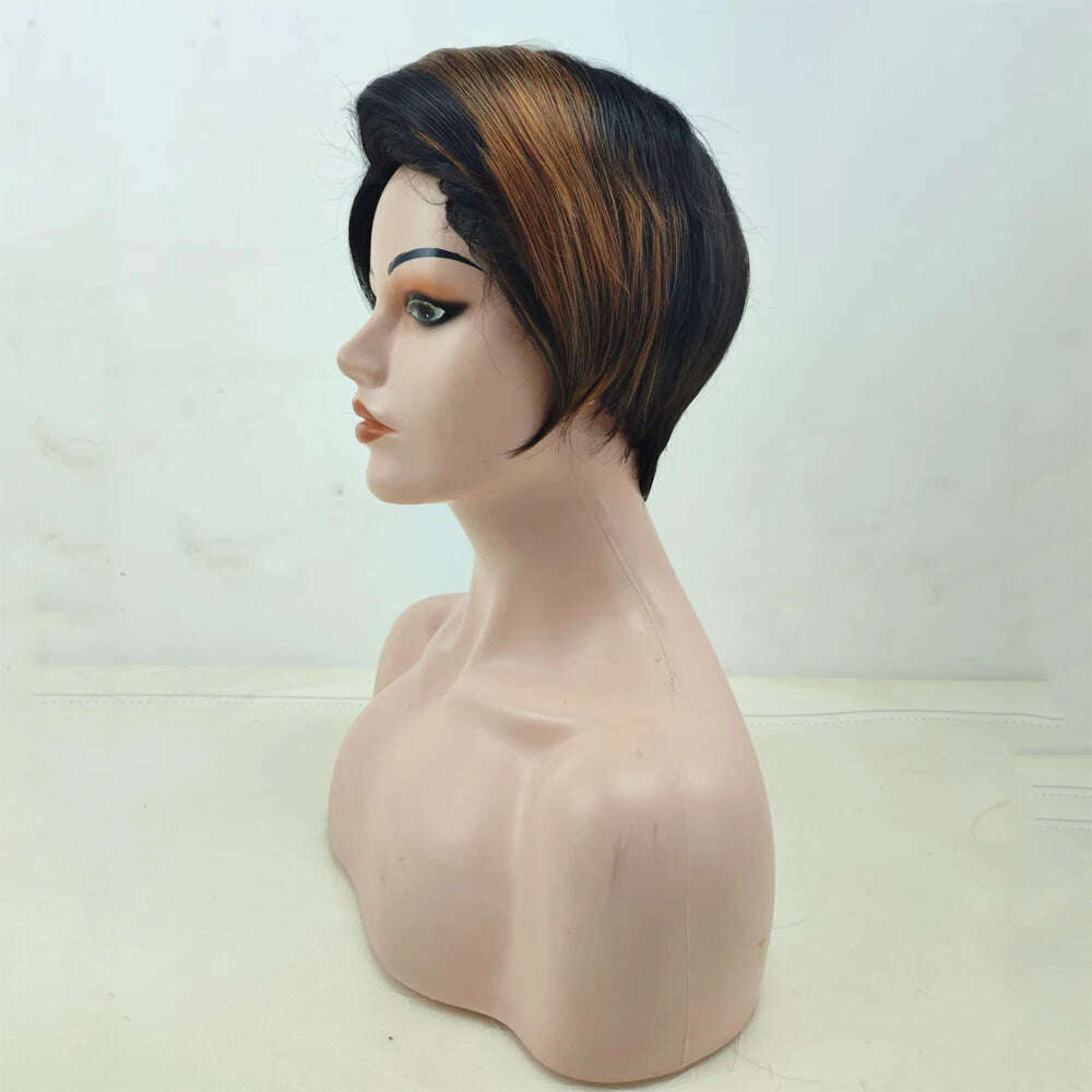 KIMLUD, HAIRJOY Synthetic Hair Short Straight Wig for African American Women, KIMLUD Womens Clothes
