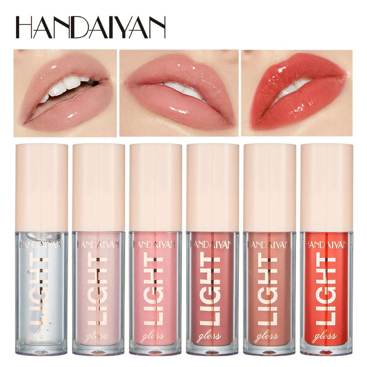 Handaiyan Lip Gloss Sexy Plump Glitter Crystal Jelly Red Nude Lipstick Liquid Waterproof Moisturize Oil Lipgloss Makeup - KIMLUD