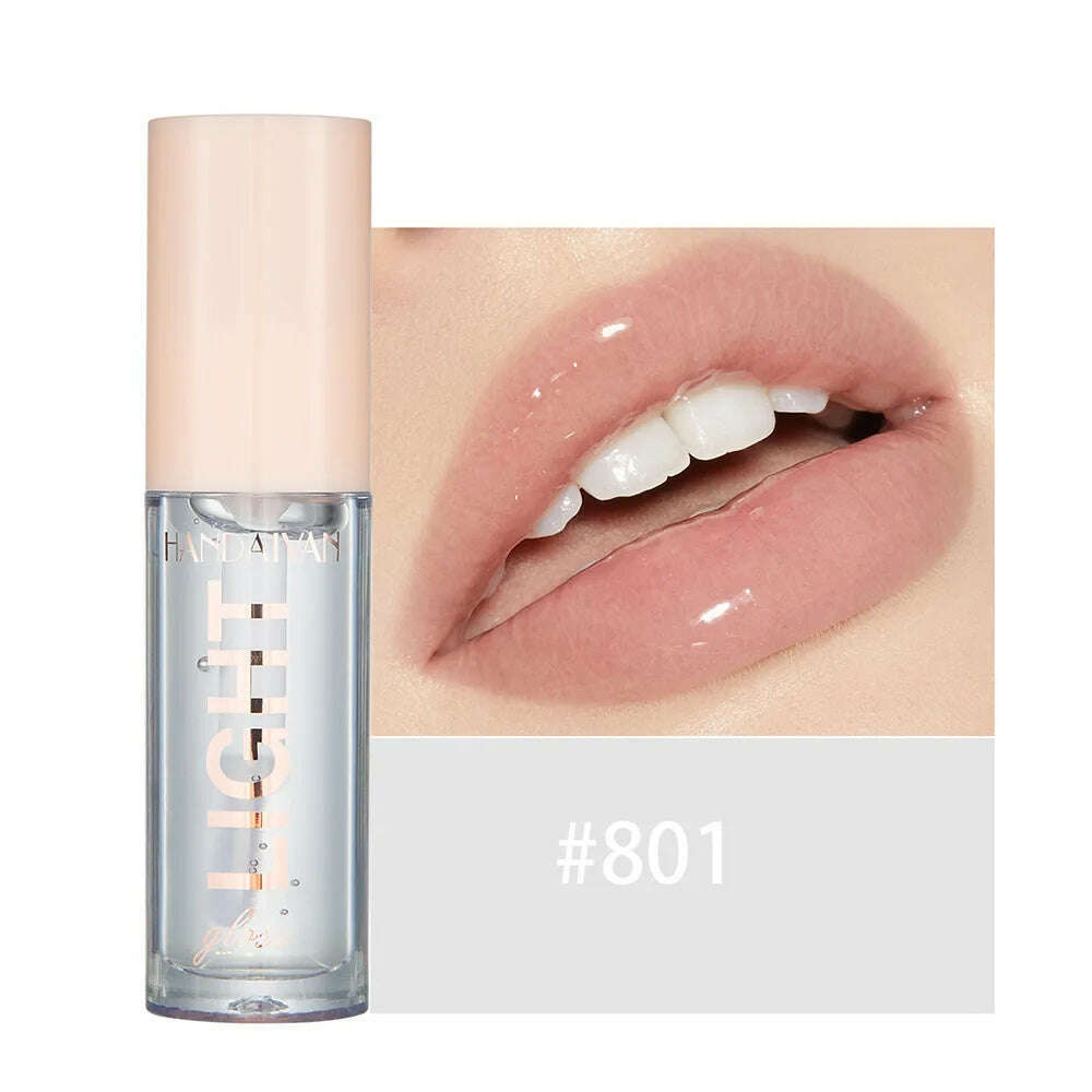 Handaiyan Lip Gloss Sexy Plump Glitter Crystal Jelly Red Nude Lipstick Liquid Waterproof Moisturize Oil Lipgloss Makeup - KIMLUD