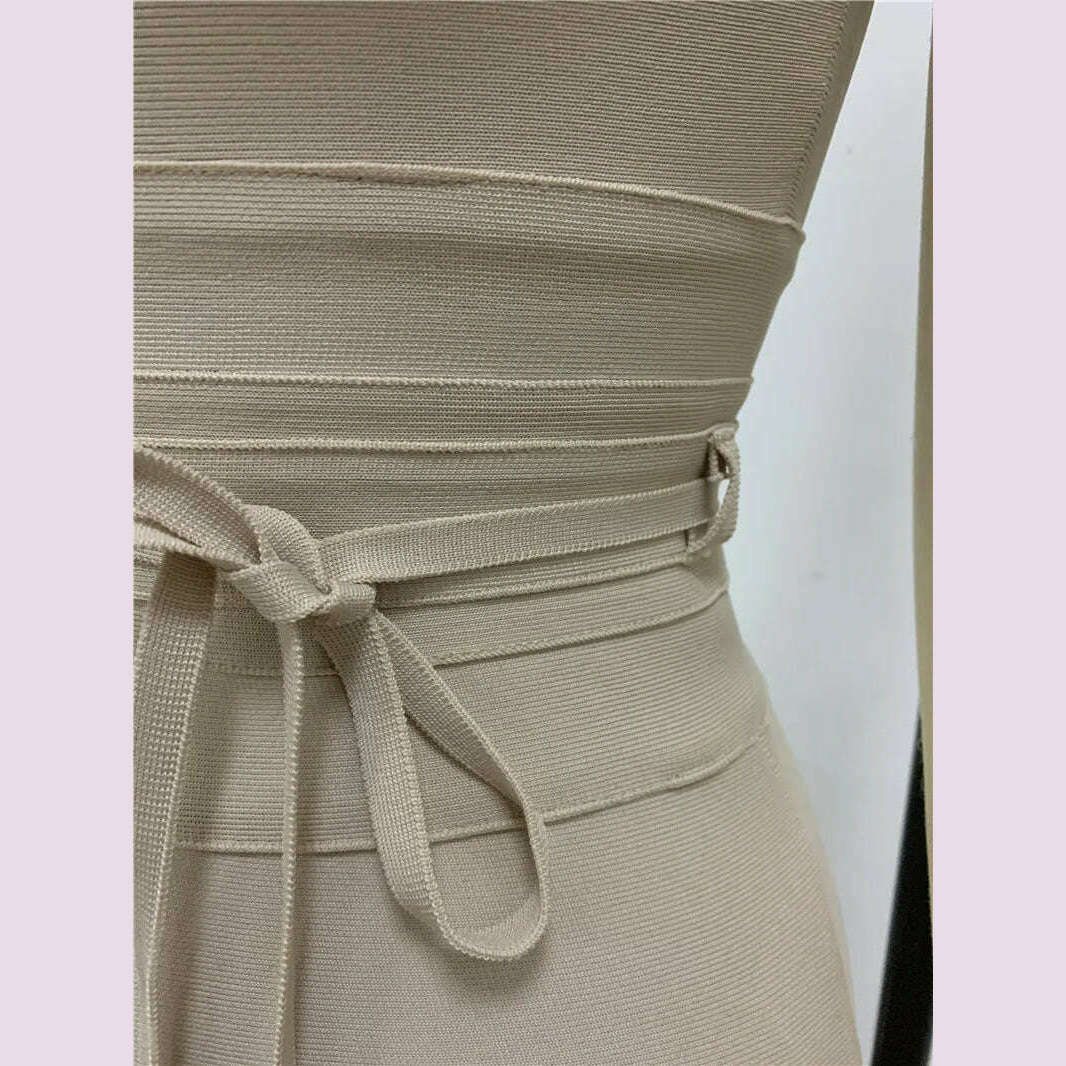 High Quality Black Women Turtleneck Neck Rayon Bandage Jumpsuit Sexy Bodycon Celebrity Party Jumpsuits Vestidos - KIMLUD
