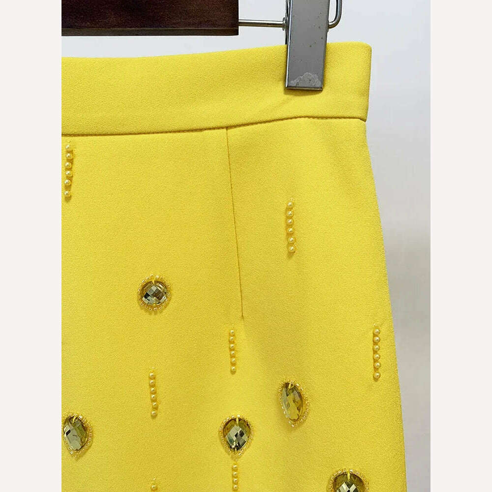 HIGH STREET Newest 2024 S/S Designer Runway Suit Set Women's Stand Collar Zip Back Cropped Tops Mini Skirt Set 2pcs - KIMLUD