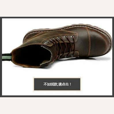 Hiking shoes Men Hunting Boots Tactical shoes Desert Combat Ankle Waterproof sneakers Leather Snow walking high-top Women's shoe - KIMLUD