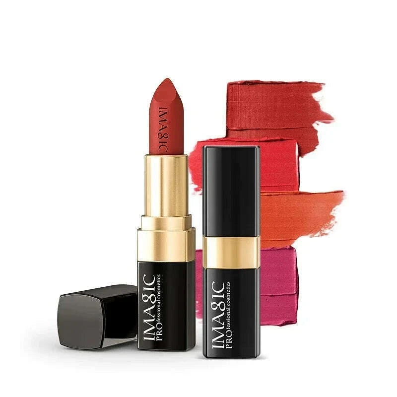 IMAGIC Lipstick Moisturizer Lips Smooth Lip Stick Long Lasting Charming Lip Lipstick Cosmetic Beauty Makeup 12 Colors - KIMLUD