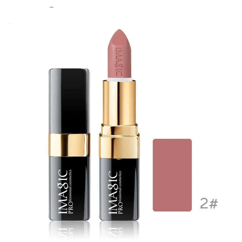 IMAGIC Lipstick Moisturizer Lips Smooth Lip Stick Long Lasting Charming Lip Lipstick Cosmetic Beauty Makeup 12 Colors - KIMLUD