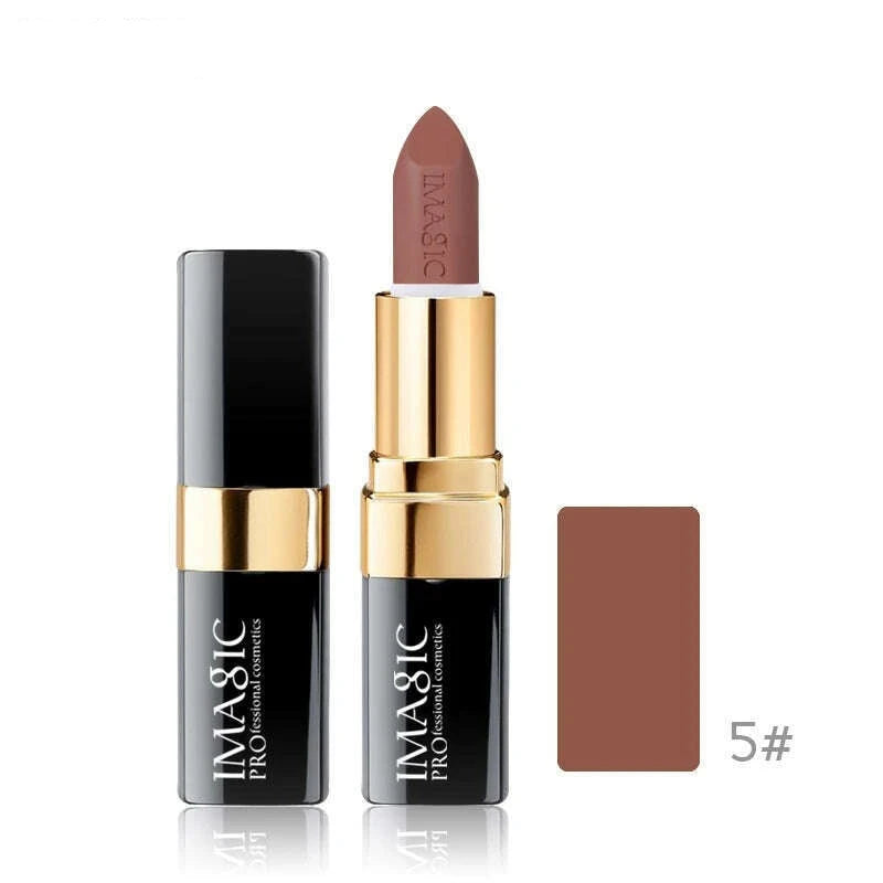 IMAGIC Lipstick Moisturizer Lips Smooth Lip Stick Long Lasting Charming Lip Lipstick Cosmetic Beauty Makeup 12 Colors - KIMLUD