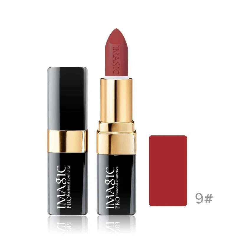 IMAGIC Lipstick Moisturizer Lips Smooth Lip Stick Long Lasting Charming Lip Lipstick Cosmetic Beauty Makeup 12 Colors - KIMLUD