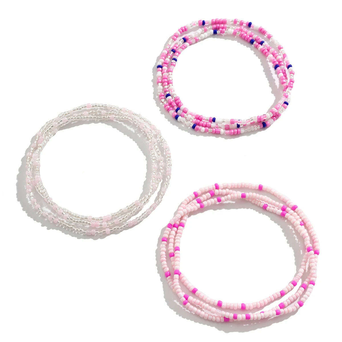 Ingemark 3Pcs/Set Boho Elastic Seed Beads Waist Belly Belt Chains Women Summer Bikini Sexy Aesthetic Body Jewelry Accessories - KIMLUD