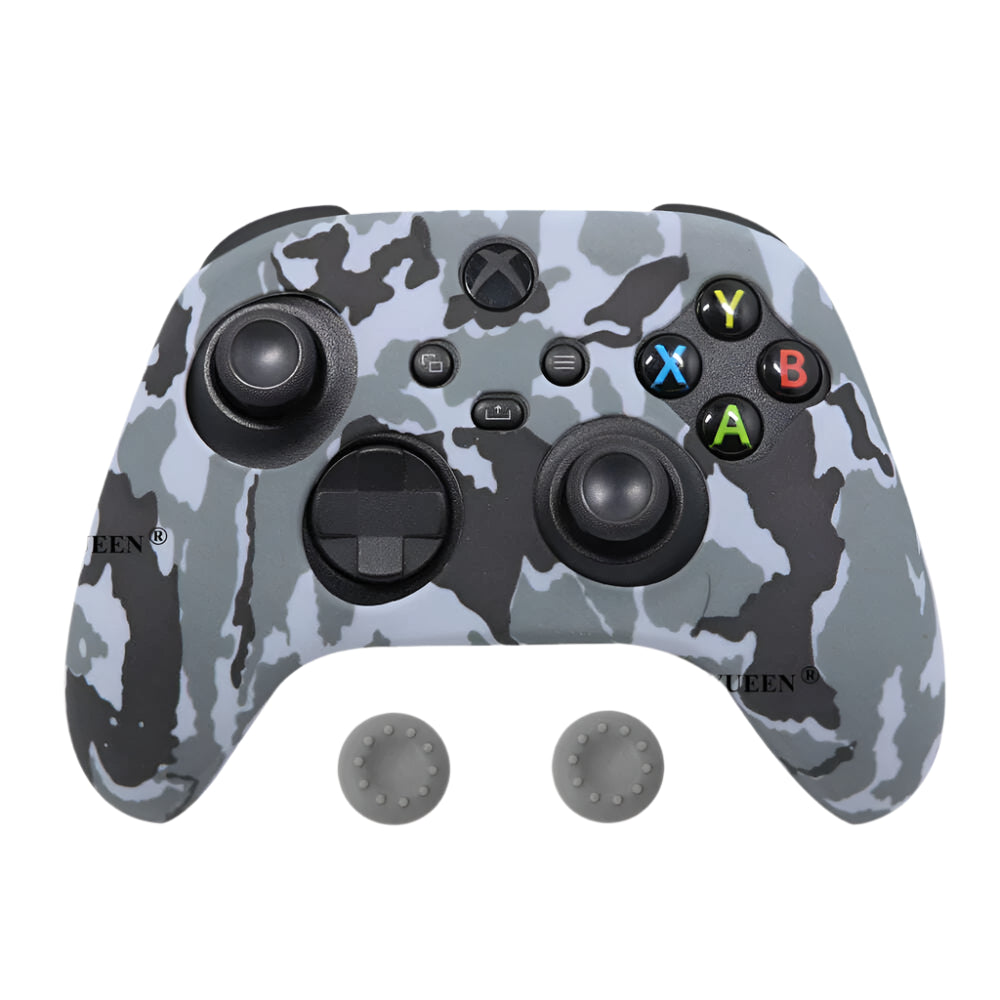 IVYUEEN for XBox Series S X Wireless Controller Water Transfer Printing Protective Silicone Case Skin with Thumb Stick Grip Caps - KIMLUD