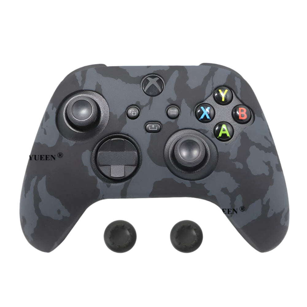 IVYUEEN for XBox Series S X Wireless Controller Water Transfer Printing Protective Silicone Case Skin with Thumb Stick Grip Caps - KIMLUD