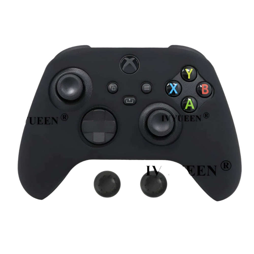 IVYUEEN for XBox Series S X Wireless Controller Water Transfer Printing Protective Silicone Case Skin with Thumb Stick Grip Caps - KIMLUD